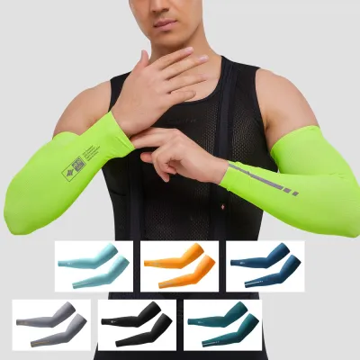 【YY】Santic Cycling Sleeve Summer Ice Silk Sunscreen Hand Sleeve Arm Guard Cycling Sleeve Men and Women