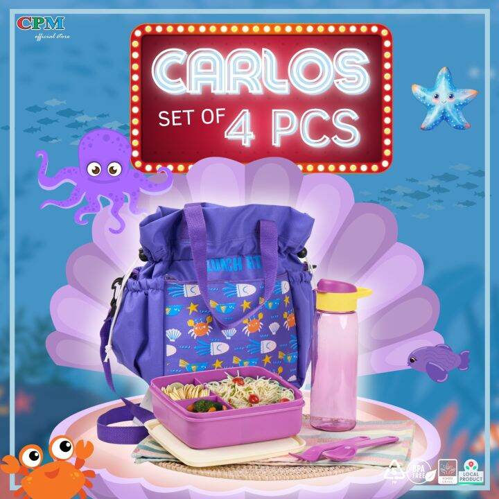 HANNAH LUNCH FIT CARLOS SET OF 4 PCS Lazada Indonesia