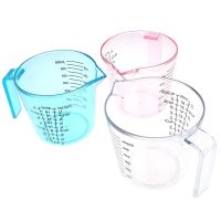 150/300/600ml Plastic Measuring Cup Clear Scale Show Transparent Mug Pour Spout 3sizes Measuring Device Pink/Blue/Clear