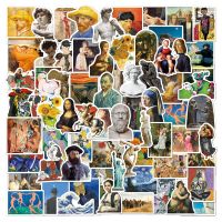 【LZ】 10/30/50pcs Oil Painting Art Famous Painting Mona Lisa Van Gogh Picasso David Sticker For Luggage Laptop Ipad Sticker Wholesale