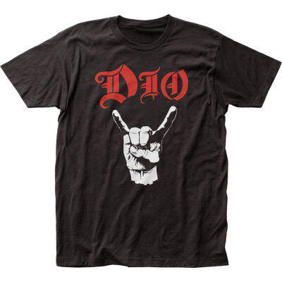 Dio Devil Horns T Mens Licensed Rock N Roll Music Band Retro Tee New Black