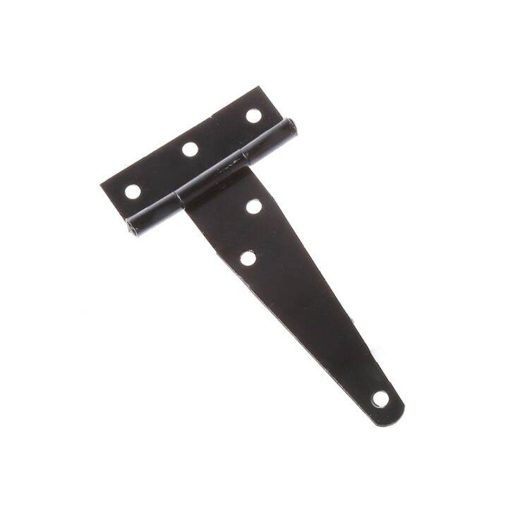 Black Paint T Shape Triangle Hinge Cabinet Shed Wooden Door Gate Hinges ...