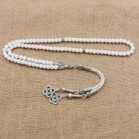 Tasbih 99 Perline Ceramica Bianca Braccialetto Rosario Islamico Perline Di Preghiera Musulmane Uomini Rameid Realo