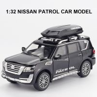 1:32 Scale Nissan Patrol Diecast Alloy Car Model Toy Doors Openable With Sound Light Educational Collection Pull Back Vehicles