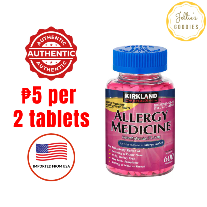 Kirkland Allergy Medicine 25mg Anti Histamine Anti Allergy Tablets Sold