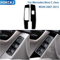 สำหรับ Mercedes Benz C คลาส W204 2007-2013อุปกรณ์เสริมรถยนต์แผงยกภายในสติกเกอร์ตกแต่งพลาสติกสีดำเงา