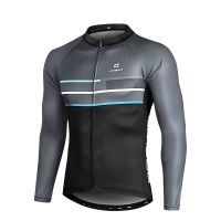 ZZOOI Men Cycling Jersey Long Sleeve Reflective Full Zip Bicycle Shirts MTB Cycling Clothes Racing Mountain Bike Sportswear Clothing