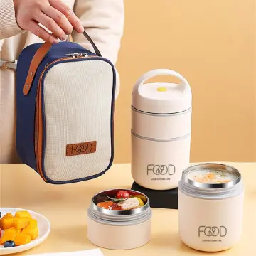 Kids Adult Trave Thermos Vacuum Hot Food Flask Lunch Box Warmer