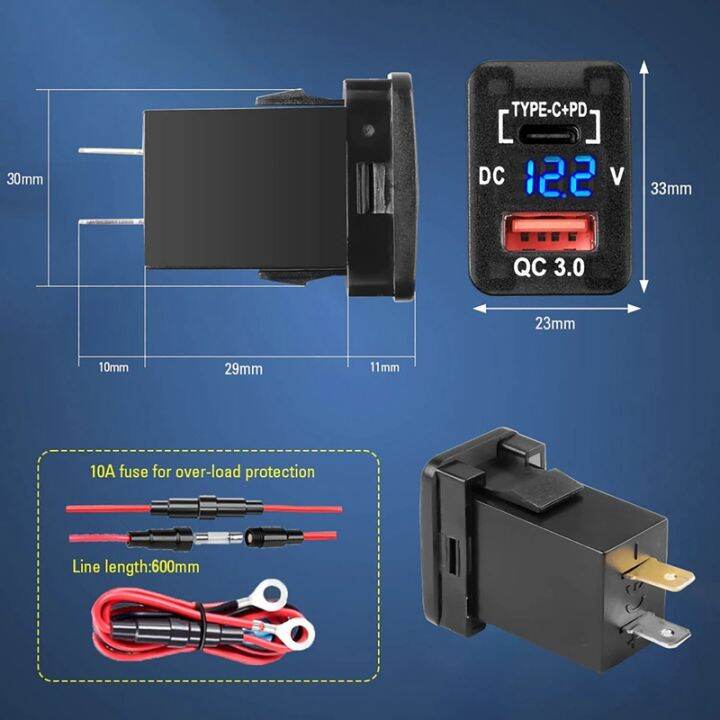 12v-24v-usb-outlet-dual-quick-charge-3-0-amp-pd-usb-c-port-charger-socket-power-adapter-for-car-boat-marine-truck