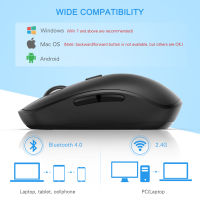 Jelly Comb Bluetooth Mouse 2.4G Wireless Portable Optical Mouse with USB Nano Receiver 3 Adjustable DPI Levels for PC Laptop