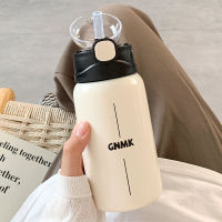 Cartoon Stainless Steel Vacuum Flask With Straw Portable Cute Thermos Mug Travel Thermal Water Bottle Tumbler ThermocupTH