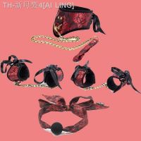 【CW】►❦  Erotic Metal Soft Sponge Handcuffs Ankle Cuff Bondage Collar Set for Couple bdsm juguete sexuale