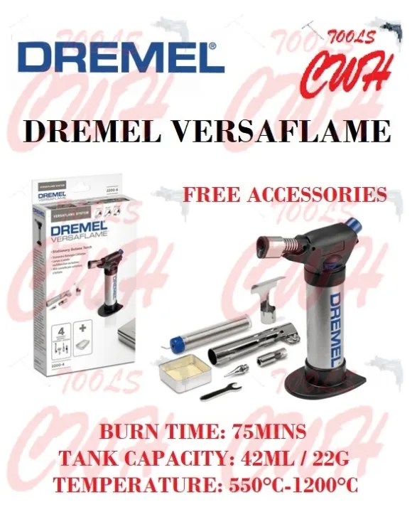 DREMEL VERSAFLAME™ 22004 BUTANE TORCH GAS BURNER FLAME FIRE GUN Lazada