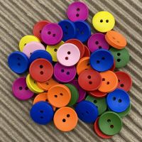 【YF】♟  15mm 20mm 25mm childrens round button wooden handmade scrapbook Wedding Decoration sewing accessories