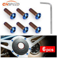 CNSPEED 6Pcs 15มม.19มม. Burnt Titanium สลักเกลียวพวงมาลัย304สแตนเลสสำหรับพวงมาลัยส่วนใหญ่ Works Bell Boss Kit