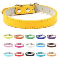 1PC Popular Adjustable Colorful Pet Collars Kitten Cat Collar PU Leather Neck Strap Safe For Dogs Soft Pet Supplies