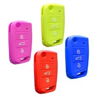 Car Key Cover Case Skin For VW Golf 7 T-cross POLO T-Roc Skoda Octavia A7 Fabia leon Rapid Karoq SEAT Leon Ateca Ibiza Toledo Key Chains