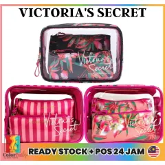 Victoria's Secret Pink glitter Nested Trio 3 Piece Cosmetic