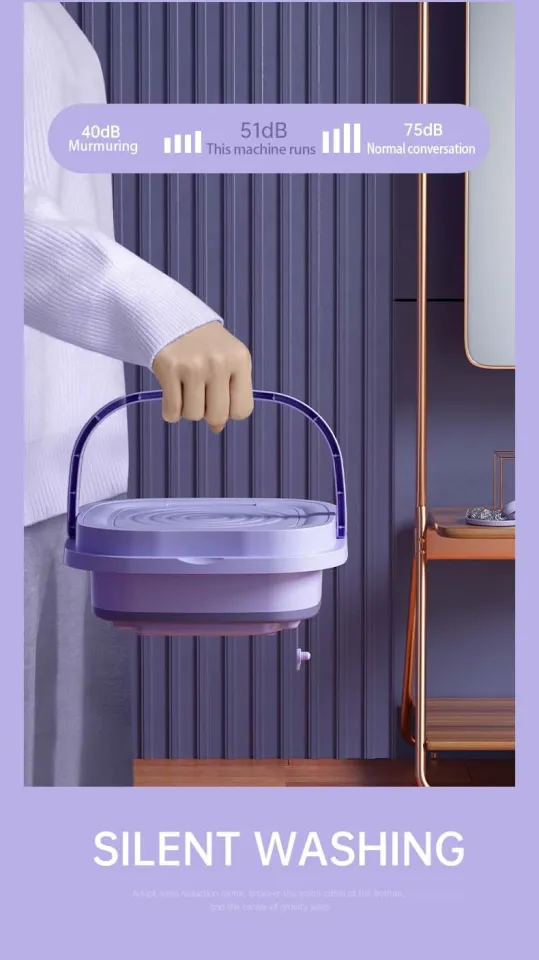 Portable Mini Washing Machine Household 8L Foldabl Underwear Panties Washing