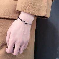 Gelang Petir รักคลื่นไฟฟ้าบุคลิกสร้อยข้อมืออัตราการเต้นหัวใจเรียบง่าย Gelang Petir คลื่นไฟฟ้าหัวใจ