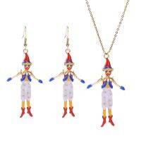 Korean Style Funny Cartoon Acrobatics Clown Earrings Women Girls Childish Funny Drop Earrings