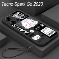 Tecno Spark Go 2023เคสทรงลูกบาศก์รูบิคขอบตรงแบรนด์อินเทรนด์เคส TPU นุ่มกันกระแทกเคสโทรศัพท์ลายการ์ตูน