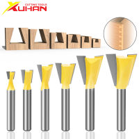 XUHAN 6mm Shank 1/4 Dovetail Joint Router Bits Set 14 องศางานไม้แกะสลักบิตมิลลิ่งคัตเตอร์สําหรับไม้