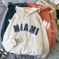 Women Hoodies Super Fire Sweatshirt Female Autumn Winter Plus Velvet Loose Casual Lazy Wind Coats Clothes Marcus Plus Size Tops