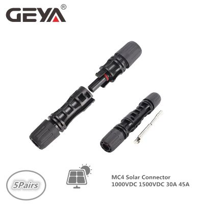 ♦ↂ❂ GEYA 5Pair of Solar Connector Solar Plug Cable Connectors for Solar Panels Photovoltaic System 30A 45A 1000VDC 1500VDC