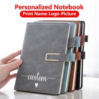 Personalized Name A5 Notebook Sketchbook PU Leather Diary Planner Journal College Students School Office Supplies Stationery Note Books Pads