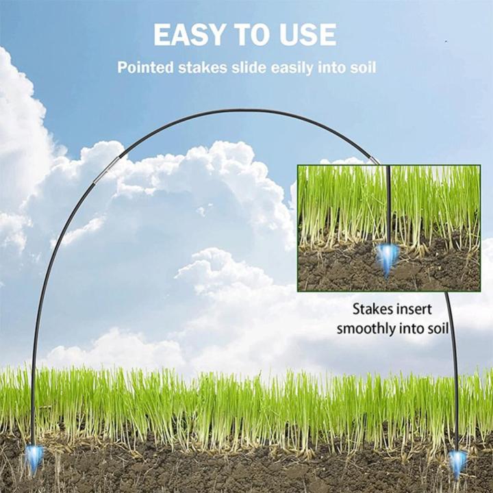 วงแหวนพยุงสำหรับพืชสวนตาข่ายจับแมลงโครงรองรับกันสนิมสำหรับ-grow-อุโมงค์รองรับพืชสวน