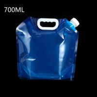 700มิลลิลิตร/5L/10L ถุงน้ำกลางแจ้งพับแบบพกพาดื่มค่ายทำอาหารกรวดยามภาชนะบรรจุน้ำรถน้ำรถประดับ