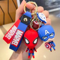 อะนิเมะ Marvel Spiderman พวงกุญแจของเล่นการ์ตูน Hulk Pvc ตุ๊กตาพวงกุญแจจี้ Key Chain Avengers Iron Man Super Heroe รุ่น