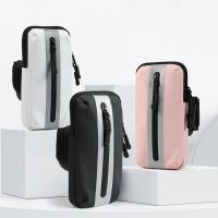 สะท้อนแสงกีฬา Armbands กระเป๋าสำหรับ iPhone 14 13 12 11 Pro Max 14 Plus Universal ซิป GYM เข็มขัดข้อมือแขนกระเป๋า-Naoei