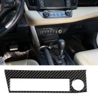 Carbon Fiber ABS Instrument Central Control Button Switch Trim Panel Cover for Toyota RAV4 2015-2019 Car Stylings