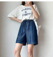 【มีไซส์ใหญ่】Plus Size Womens Elastic Waist Summer Shorts Solid Color Simple Casual thin Shorts