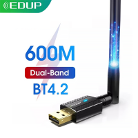 EDUP 600M USB WIFI Blue-tooth 4.2 Adapter Dual Band 2.4G5Ghz Wireless Wi-Fi Network Card Receiver 802.11bngAC for PC Laptop