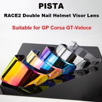 【LZ】┅❍  Motocicleta Capacete Viseiras Lente Adequado para Casco PISTA RACE2 GP CORSA Double Nail Full Face Moto Acessórios