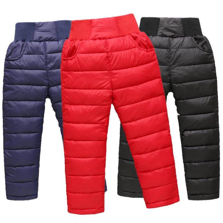 yorchid-children-trousers-for-girls-boys-long-pants-winter-thicken-warm-down-kids-autumn-clothing-waterproof-snow-pants