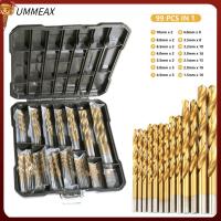 UMMEAX ดอกสว่าน Set Mata Bor เหล็กความเร็วสูง99ชิ้น,1/16 "ถึง3/8" HSS Bit มัลติฟังก์ชันดอกสว่านเจาะไม้