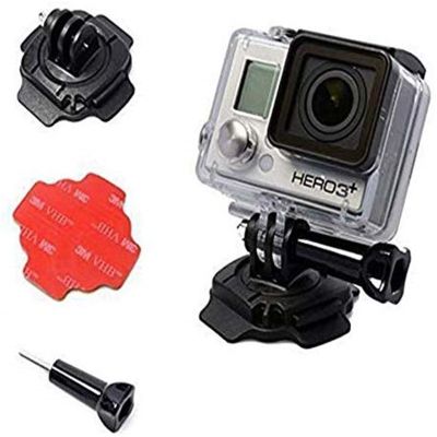 360 Degree Rotating Helmet Mount For Gopro Hero8 7 6 Session Screw 3M Adhesive Sticker Adapter Holder Sport Camera Accessories