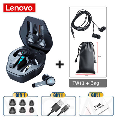 Lenovo HQ08 Gaming Earphone Bluetooth Wireless Headphones with Microphone Wireless Earphones Headset Gamer for PUBG No-Delay