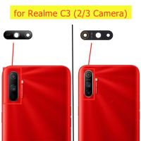 2 ชิ้น / ล็อตสําหรับ Realme c3 2 / 3 กล้องด้านหลังกล้องกระจกเลนส์กล้องด้านหลังหลักพร้อมอะไหล่ซ่อมกาว