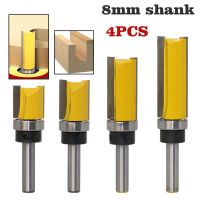 1PC 8mm Shank แม่แบบ Trim บานพับ Mortising Router Bit Straight end mill trimmer ทำความสะอาด flush trim Tenon Cutter forWoodworking