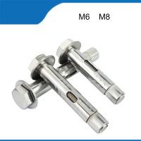 High Quality 304Stainless Steel External Hexagon Expansion Bolt M6 M8 2/4PCS Hexagon Expansion Screw Sleeve Concrete Anchor Bolt