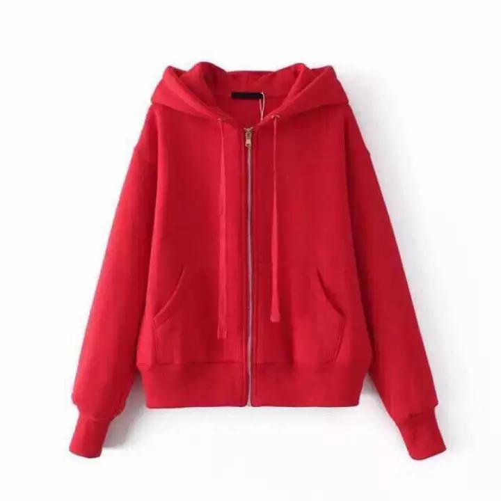 red jacket zip up