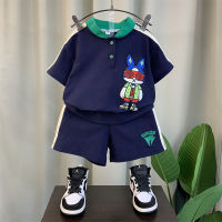 Boys Pu Shuai polo shirt suit 23 new fashion baby sports short-sleeved clothes childrens cool Shuai fried Street summer clothes