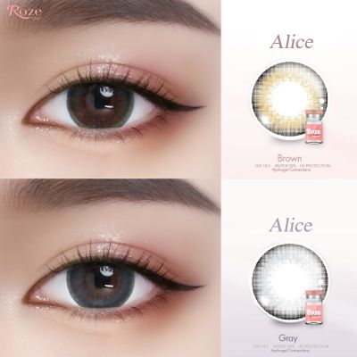 คอนแทคเลนส์ Roze/Alice(Gray,Brown) ค่าสายตาปกติ