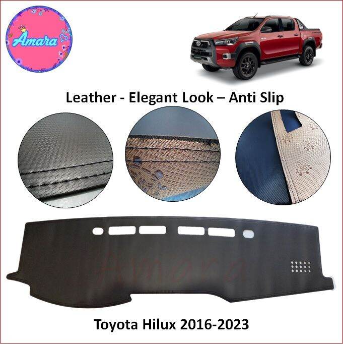 LEATHER Dashboard Cover Toyota Hilux Revo Conquest 2016 to 2023 Lazada PH