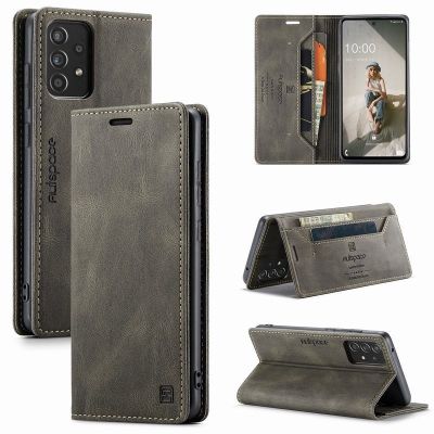 「Enjoy electronic」 Leather Case For Samsung Galaxy A52 A42 A72 Soft Silicone Luxury Magnetic Flip Wallet  Bumper Phone Cover For Samsung A 52 Coque